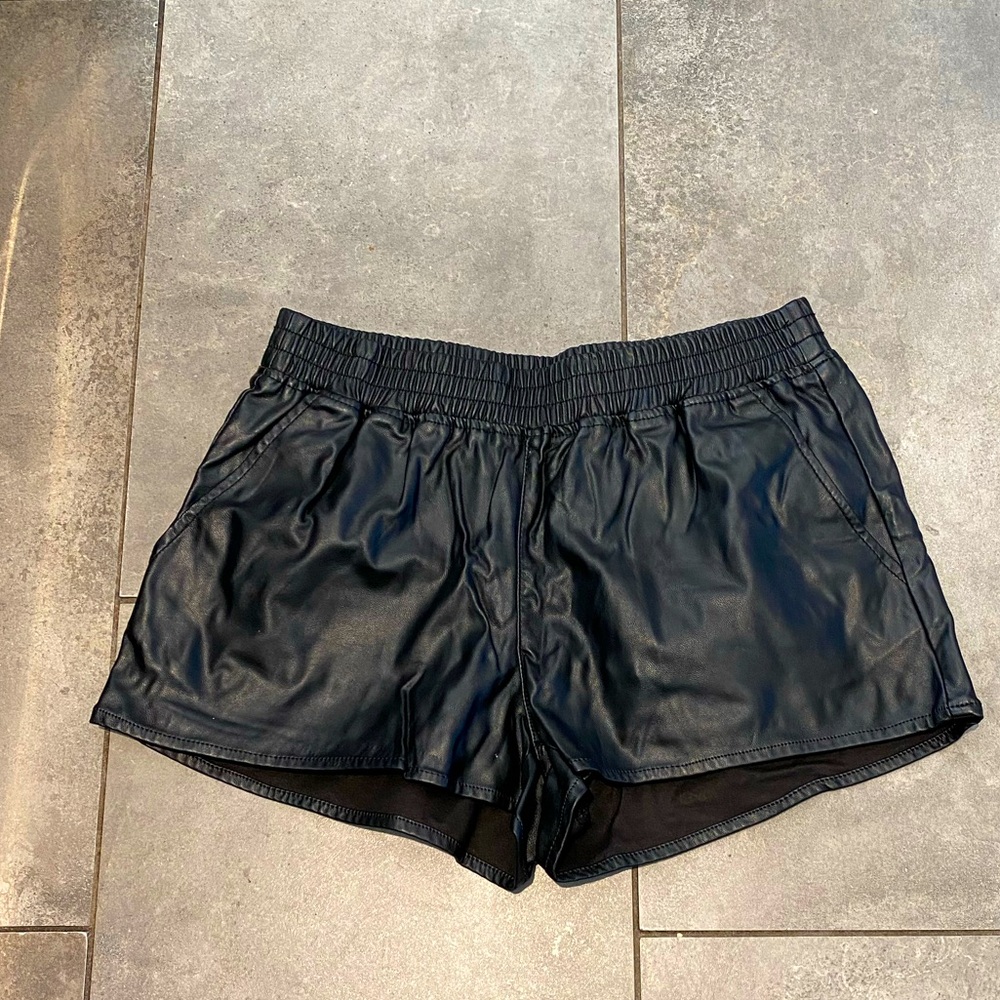 H&M leather shorts